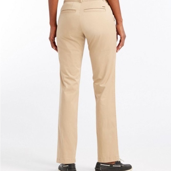 LLBean Ultimate Chinos, Favorite Fit Straight-Leg Pants Womens Plus Size 14 - Picture 2 of 8